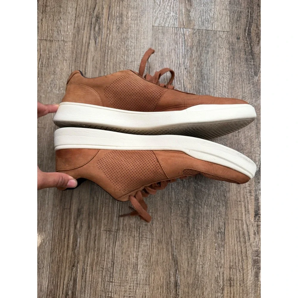 Cole Haan Grand Crosscourt Mens 12M British Tan Leather Perforated Sneakers C339